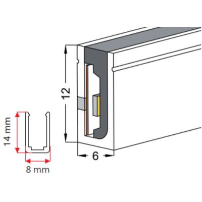 Flexband 6/12a horizontal biegbar