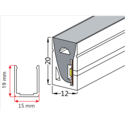 Flexband 12/20a horizontal biegbar