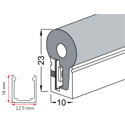 Flexband 10/23 horizontal biegbar