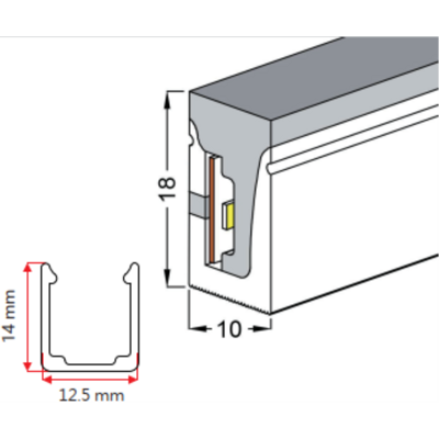Flexband 10/18 horizontal biegbar