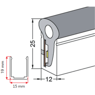 Flexband 12/25 horizontal biegbar