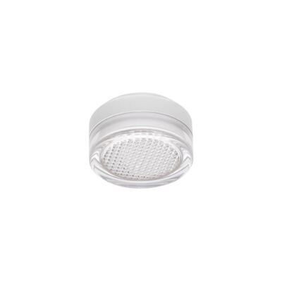 Anbauleuchte Luneo weiss, Glas Riffel
