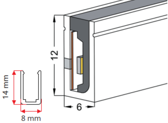 Flexband 6/12a horizontal biegbar