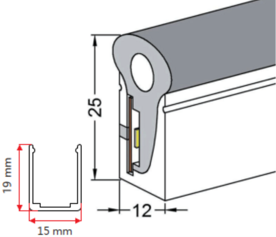 Flexband 12/25 horizontal biegbar
