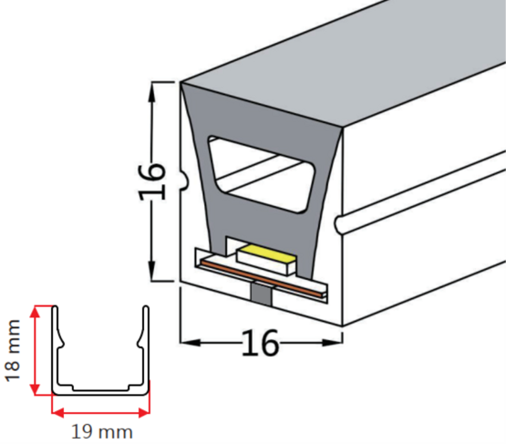 Flexband 16 vertikal biegbar