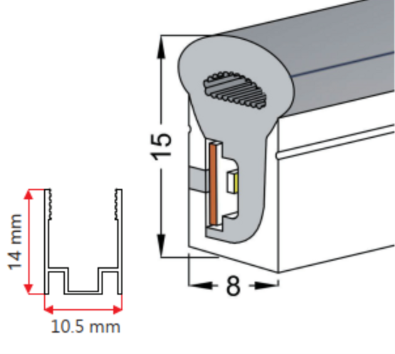 Flexband 8/15 horizontal biegbar