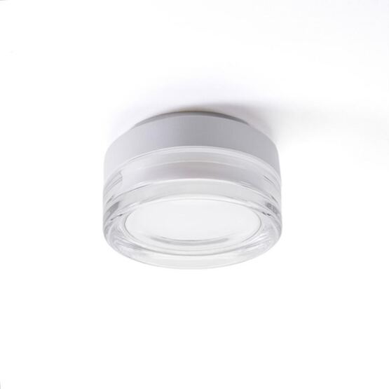 Anbauleuchte Luneo weiss, Glas klar